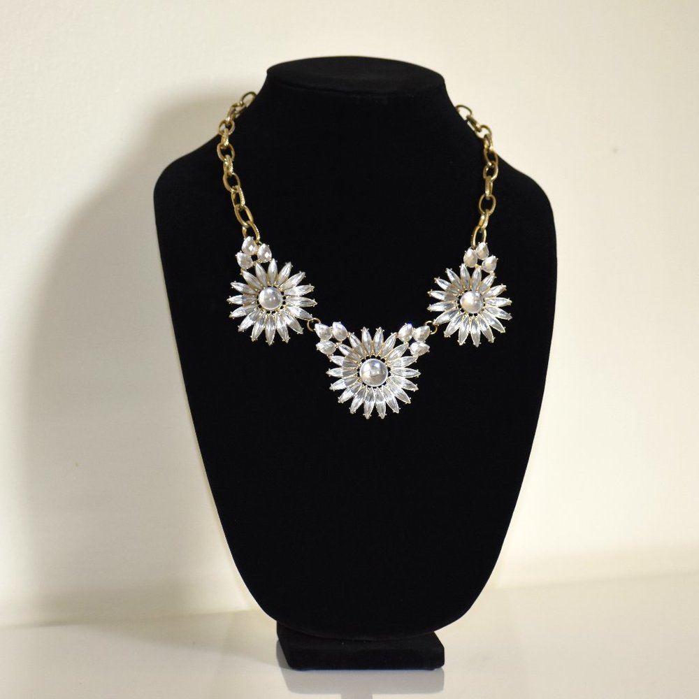 Banana Republic Gold & Silver Statement Necklace | Excellent Condition